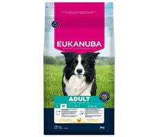 Eukanuba Adult Medium rich in fresh chicken 3kg / granule pre psy / pre stredné plemená