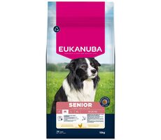 Eukanuba Senior Medium rich in fresh chicken 15kg / granule pre psy / pre seniorov stredných plemien 