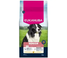 Eukanuba Senior Medium rich in fresh chicken 15kg / granule pre psy / pre seniorov stredných plemien 