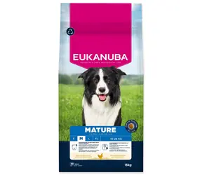 Eukanuba Mature Medium rich in fresh chicken 15kg / granule pre psy / pre stredné plemená 