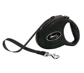 Flexi Leather M opasok 5m čierna koža / Vodítko 