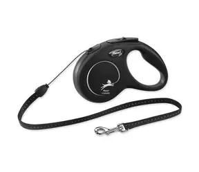 Flexi Classic S lanko 5m čierne / Vodítko 