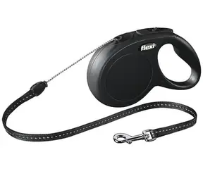 Flexi Classic S lanko 8m čierne / Vodítko 