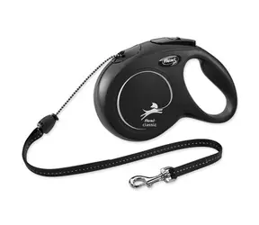 Flexi Classic M lanko 8m čierne / Vodítko 