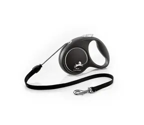 Flexi Black Design M lanko 5m čierno-strieborné / Vodítko 