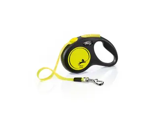 Flexi Neon S opasok 5m čierno-žlté / Vodítko 