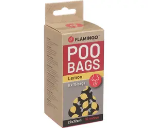 Flamingo Basic Scent Vrecká s citrónovou vôňou na exkrementy 8x15ks