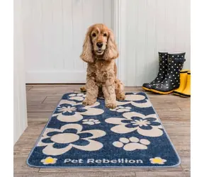 Pet Rebellion Behúň XL Flowers Blue 57x110cm