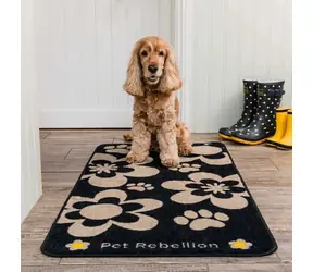 Pet Rebellion Behúň XL Flowers Black 57x110cm