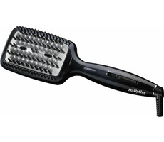 BaByliss HSB101E čierna / parná žehliaca kefa na vlasy / keramická doska 60 cm2 / 180-200 ° C / 3 teploty / ionizátor