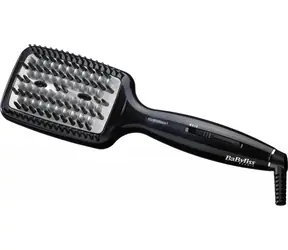 BaByliss HSB101E čierna / parná žehliaca kefa na vlasy / keramická doska 60 cm2 / 180-200 ° C / 3 teploty / ionizátor