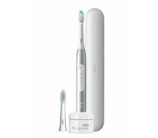 Oral-B Pulsonic Slim Luxe 4500 sivá / sonická zubná kefka / 2x hlavica / 62000 sterov / 3 programy / časovač / puzdro