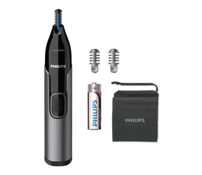 Philips Nosetrimmer series 3000 NT3650-16 / viacúčelový zastrihávač chĺpkov / 2 hrebene / púzdro / čierna