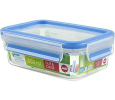 Emsa Clip &amp; Close 0.55 l modrá / Dóza na potraviny / BPA FREE