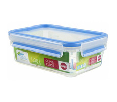 Emsa Clip &amp; Close 1 l modrá / Dóza na potraviny / BPA FREE