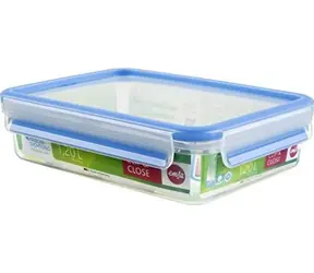 Emsa Clip &amp; Close 1.2 l modrá / Dóza na potraviny / BPA FREE