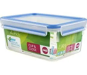 Emsa Clip &amp; Close 2.3 l modrá / Dóza na potraviny / BPA FREE