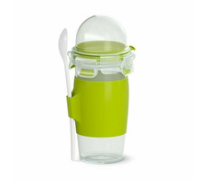 Emsa CLIP &amp; GO Yoghurt 0.45 l zelená/dóza na jogurt