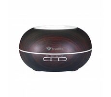 TrueLife AIR Diffuser D5 Dark hnedá / Aróma difuzér a zvlhčovač vzduchu / 300 ml / 14 LED podsvietenie / až 10h / dopredaj