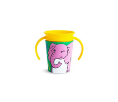 Munchkin - Juniorský hrnček WildLove 360° s uškami 177 ml - slon / od 6 mesiacov