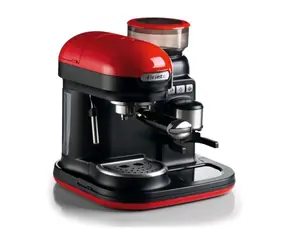Ariete 1318 Moderna Espresso červená / Pákový kávovar / 1080 W / 0.7 l / 15 bar / mlynček