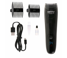 Camry CR 2833 čierna / Vákuový zastrihávač fúzov / 2 nástavce 9-6 &amp; 3-6 mm / LCD displej