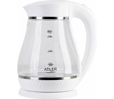 Adler AD 1274 biela / rýchlovarná sklenená kanvica / 2200 W / 1.7 L
