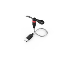 RealPower Mini USB Fan čierna / malý USB ventilátor s flexibilným krkom