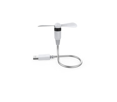 RealPower Mini USB Fan biela / malý USB ventilátor s flexibilným krkom
