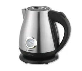Esperanza EKK029 THAMES rýchlovarná kanvica strieborná / 2200 W / 1.7 L / vstavané teplomer / nerezová oceľ a plast
