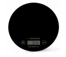 Esperanza EKS003K Mango kuchynská váha čierna / max hmotnosť 5 kg / indikátor vybitia batérie