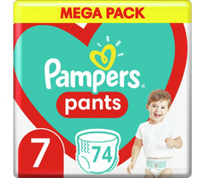 Pampers Pants Mega Pack (74 ks) / Plienkové nohavičky / Veľkosť 7 (17+ kg)
