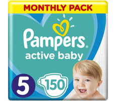 Pampers Active Baby Junior Monthly Pack (150 ks) / Plienky / Veľkosť 5 (11-16 kg)
