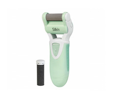 Silk´n MicroPedi Wet &amp; Dry / Pedikúra / 46 otáčok za sekundu / 2 valčeky / 2x AA