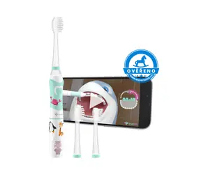 TrueLife SonicBrush Kid G biela / Sonická detská zubná kefka / 5-9 rokov / 48 000 kmitov / 3 hlavice / IPX7 / 1x AAA