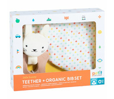 Petit Collage Súprava hryzátka a podbradníka králiček / od 0 mesiacov