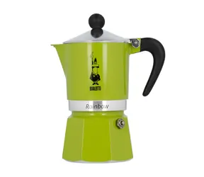 Bialetti Rainbow moka kanvička na 3 šálky 150 ml zelená