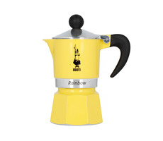 Bialetti Rainbow moka kanvička na 1 šálku 50 ml žltá