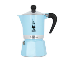 Bialetti Rainbow moka kanvička na 3 šálky 150 ml modrá
