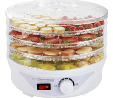 Esperanza EKD003 sušička ovocie biela / 250 W / 4 plata