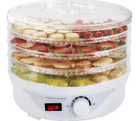 Esperanza EKD003 sušička ovocie biela / 250 W / 4 plata