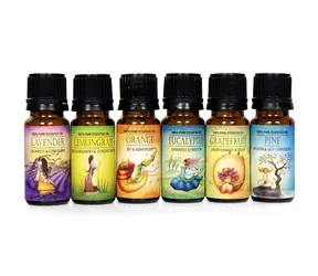 Airbi Esenciálny olej balíček 6 rôznych druhov 6x 10 ml