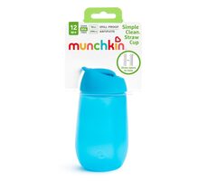 Munchkin - Hrnček so slamkou Simple Clean 296ml - modrá / od 12 mesiacov