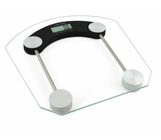 Esperanza EBS008K Pilates osobná digitálna váha priehľadná čierna / 180 kg / tvrdené sklo / indikácia slabej batérie
