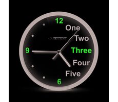 Esperanza EHC014K Prague čierna / nástenné hodiny / 20 cm / 1x AA