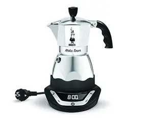 Bialetti Moka Timer Elektrický kávovar na 3 šálky strieborná / 150 ml