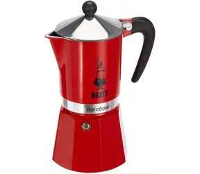 Bialetti Rainbow kanvička na 6 šálok 270 ml červená