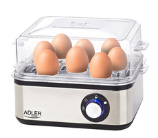 Adler AD 4486 strieborná / Varič vajec / 800 W / až 8 vajec