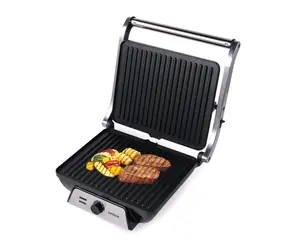 Orava Grillchef 4 čierna / Elektrický stolný kontaktný gril / 2000W / teplota od 140 ° C do 200 ° C