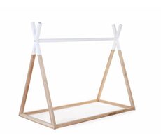 Childhome Posteľ Tipi stan konštrukcia Natural White 70x140cm